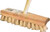 DQB 11932 7-3/4" x 1" Trim Poly Bristle Linoleum Scrub Brush w/48" Handle