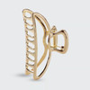  Kitsch Open Shape Gold Claw Clip - 1 pc. 