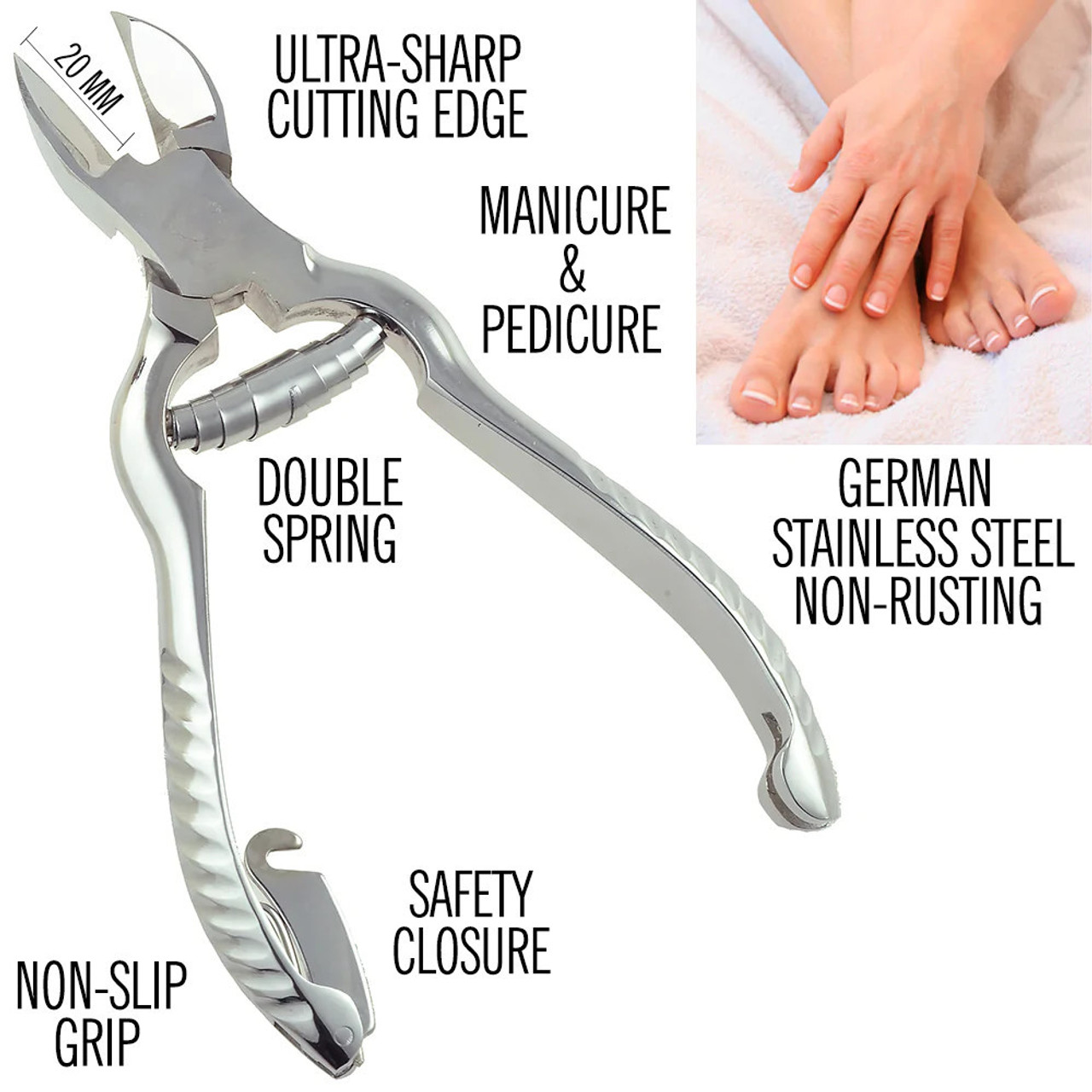 The Pedi Clipper™ Long Handled Toenail Clipper 