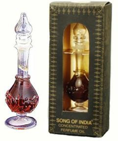 Song of India Natural Perfume Oil in Fancy Handblown Glass Bottle