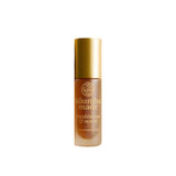 Kuumba Made Frankincense & Myrrh Fragrance Oil - 0.15 oz. roll-top, compact bottle of aromatic fragrance oil with gold cap and beige label.
