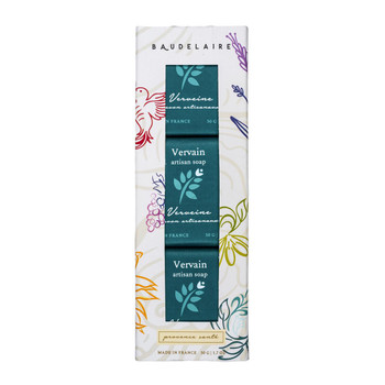 Baudelaire Provence Santé Vervain Guest Soap Gift Box (3 x 1.7 oz. bars) 