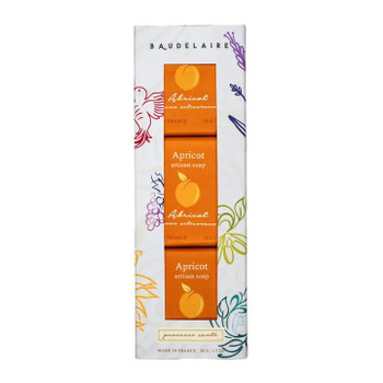 Baudelaire Provence Santé Apricot Guest Soap Gift Box (3 x 1.7 oz. bars) 