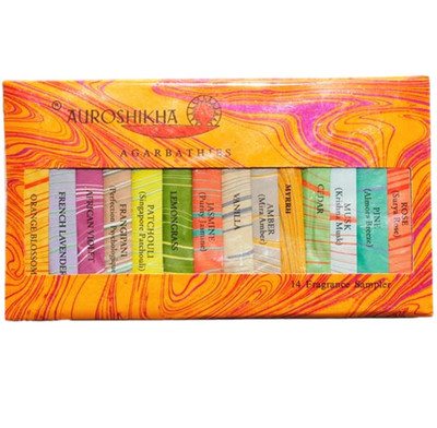 Auroshikha Incense & Holder - 14 Fragrance Mini-Palette - Uncommon Scents Product Code: SOI-INAU14