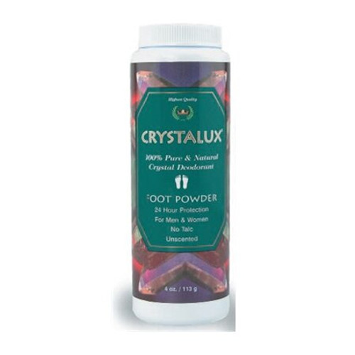 Crystalux Foot Powder Deodorant - 4 oz