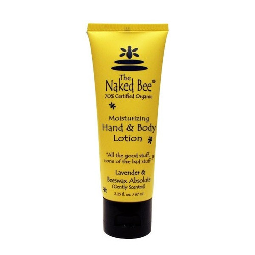 Naked Bee Lavender and Beeswax Absolute Moisturizing Hand and Body Lotion - 2.25 oz tube
