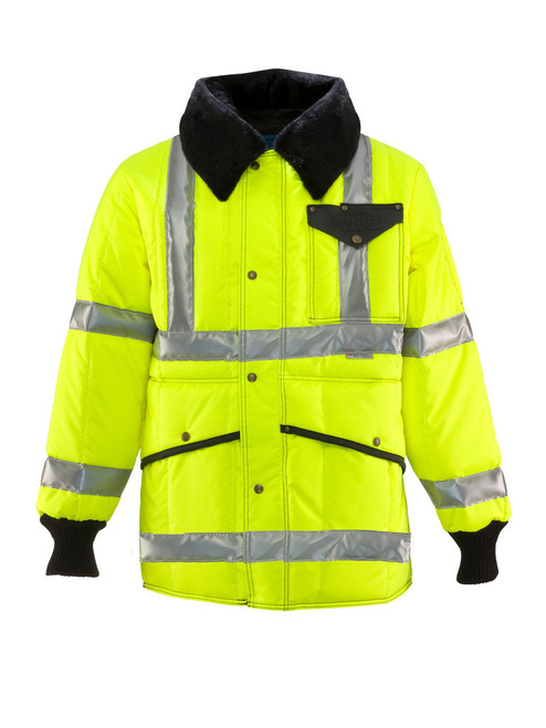 Lime/Silver-HiVis IronTuff® Jackoat™ with Reflective Tape
