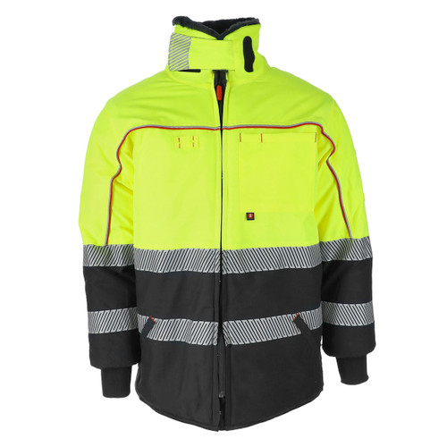 Lime/Black - HiVis Polar Ultimate Freezer Jacket Front