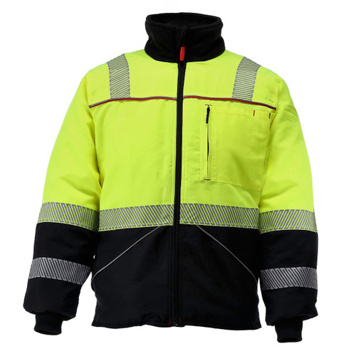 Black/Lime - HiVis Taiga Cooler Jacket Front