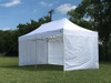 White 10'x20' Pop up Tent with 6 Solid Walls - FS Model Upgraded Frame