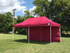 Maroon 10'x20' Pop up Tent with 6 Solid Walls - FS Model Upgraded Frame