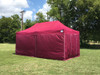 Maroon 10'x20' Pop up Tent with 6 Solid Walls - FS Model Upgraded Frame