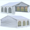 20'x20' Budget PE Party Tent with (2) Long Bags + (2) Short Bags  White (Online-Only Deals!)
