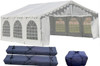 20'x16' Budget PE Party Tent - White - B Model + (2) Long Bags  & (1) Short Bag(Online-Only Deals!)