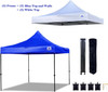 10'x10' Pop up Tent D Model - (1) Frame with (1) Blue Top and Walls & (1) White Top (Online-Only Deals!)