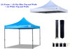 10'x10' Pop up Tent D Model - (1) Frame with (1) Sky Blue Top and Walls & (1) White Top and Walls