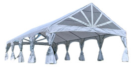 40'x20' PE Marquee Party Tent -  Heavy Duty Wedding Outdoor Event Tents (5 Storage Bags Included)