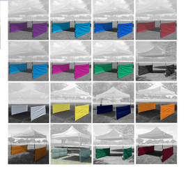 Half Walls (2 PCS) - for Pop Up Tent Canopy Shelter 10'x10', 10'x15', 10'x20' with 16 colors
