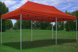 Red 10'x20' Pop up Tent with 6 Solid Walls - FS Model Upgraded Frame