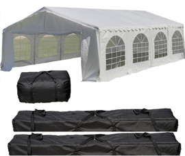 26'x20' Budget PE Party Tent + 2 Long Bags + 1 Short Bag (Online-Only Deals!)