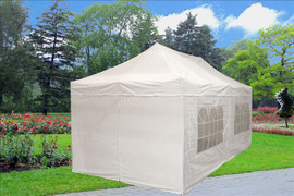 White 10'x20' Pop up Tent with 6 Window Walls - FW Model