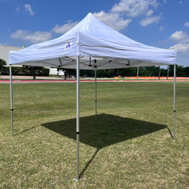 10'x10' White - Pop Up Canopy Tent EZ  Instant Shelter +  Wheel Bag + Sand Bags + Aluminum Frame