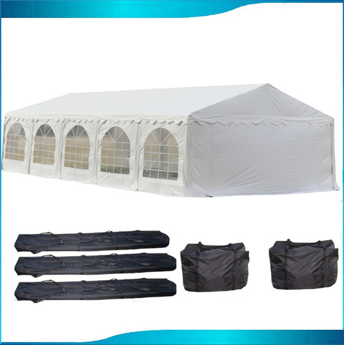 32'x20' PE Party Tent with Waterproof Top - Heavy Duty Outdoor Wedding Event Canopy Tents