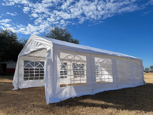 PE Party Tent 26'x13' - Heavy Duty Wedding Canopy - White