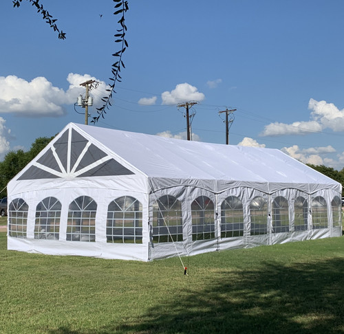 40'x20' PE Marquee Party Tent -  Heavy Duty Wedding Outdoor Event Tents (5 Storage Bags Included)