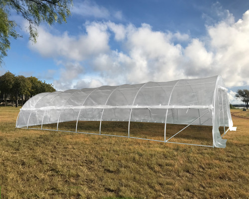 Large Walk-in Nursery Greenhouse - 40'x16' Clear with Round Arch 