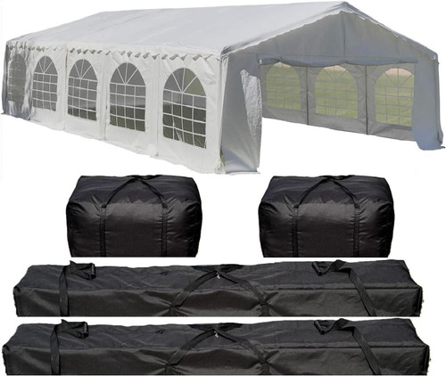 32'x20' Budget PE Party Tent with (2) Long Bags + (2) Short Bags (Online-Only Deals!)