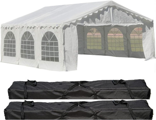 20'x20' Budget PE Party Tent - B Model + (2) Long Bags (Online-Only Deals!)