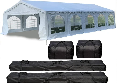 32'x20' Budget PVC Party Tent  with (2) Short Bag+ (2) Long Bags (Online-Only Deals!)