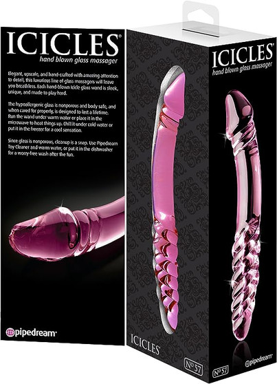 ICICLES NO 57 9IN DBL SIDED DILDO PINK