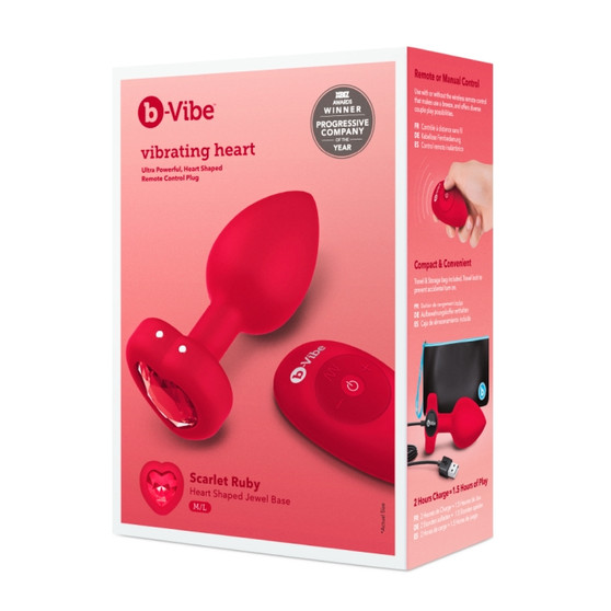 BVIBE VIBRATING HEART PLUG M/L