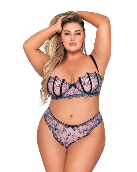 DG 12168X 2PC BRA SET LAVENDER