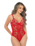 ESCANTE 36433 LACE TEDDY RED