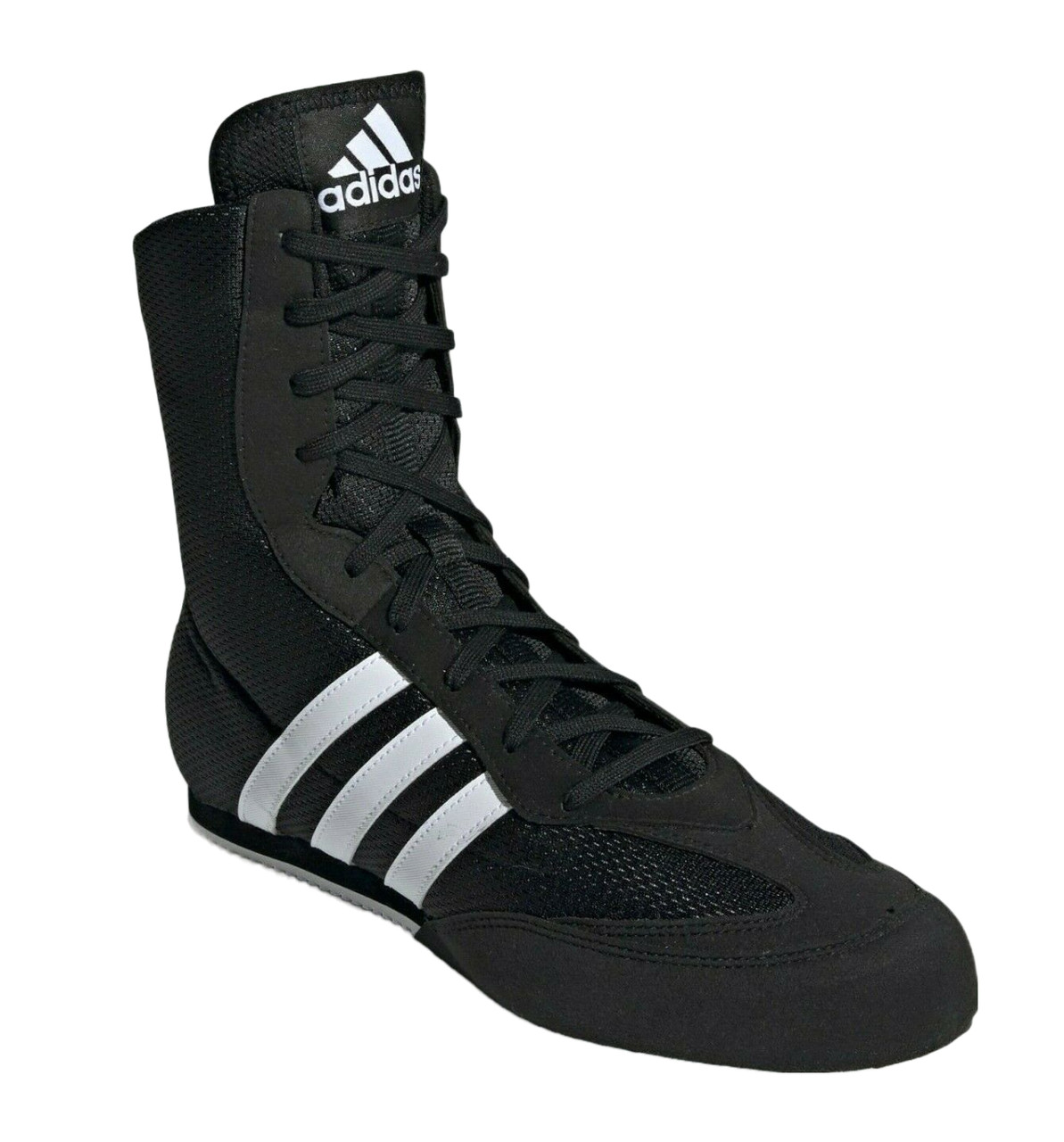 Adidas Box Hog 2 Boxing Boots Mens Black Kids Sports Shoes Trainers Sizes  