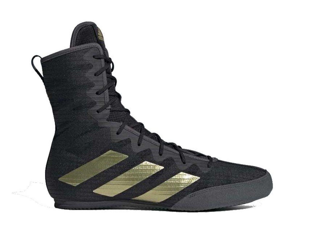 Adidas Box Hog 4 Boxing Boots Training Shoes Black Gold Boxing Sparring  Trainers (GZ6116)