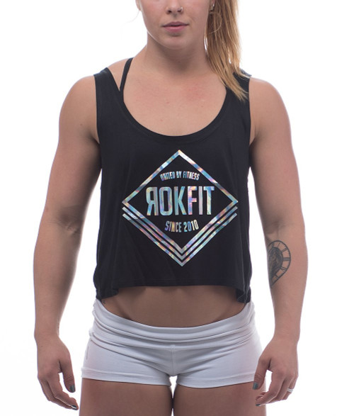 RokFit Elevate Crop Top Black www.battleboxuk.com