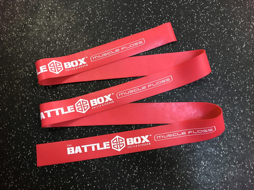 BattleBox UK™ 2" Muscle Floss Mobility Band Heavy Red 7ft - www.BattleBoxUk.com