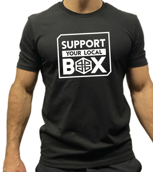 BattleBox UK™ | SUPPORT YOUR BOX | Short Sleeve Sueded T-shirt | Black & White  - www.BattleBoxUk.com