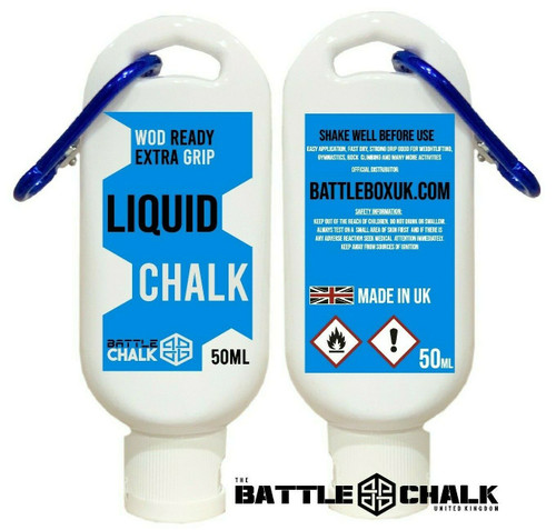 BattleChalk 50ml Liquid Chalk With Carabiner Gymnastics Gym Rock - www.BattleBoxUk.com