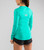 Virus Women's Stay Cool Functional Fit Long Sleeve 1/2 Zip Top (Eco23) Teal