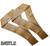 BattleBoxUK 100% Genuine Leather Single Closed Loop Olympic Lifting Straps Tan - www.BattleBoxUk.com