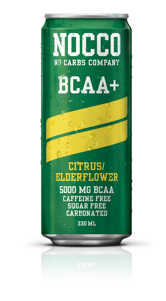 NOCCO Citrus Elderflower BCAA+ Drink non Caffeine (Pack of 6,12 or 24 cans)-  www.BattleBoxUk.com