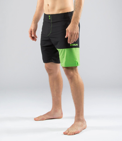 VIRUS MEN'S HYDRO PERFORMANCE SHORTS (ST4) BK/GR  WWW.BATTLEBOXUK.COM