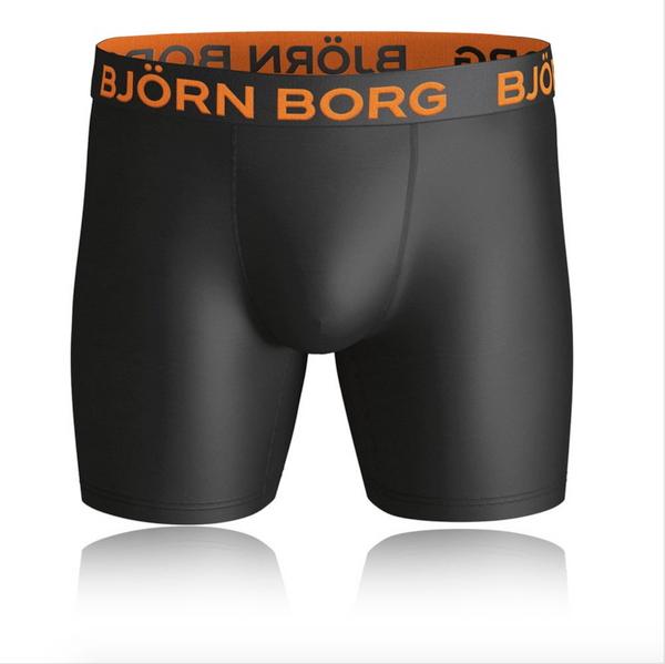 Bjorn Borg Performance Pro Boxer Short Black/Orange www.battleboxuk.com