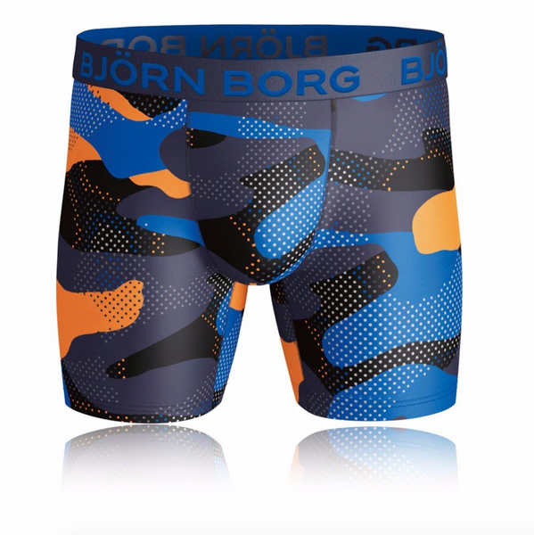 Bjorn Borg Performance Pro Boxer Short Blue/Orange/Camo www.battleboxuk.com