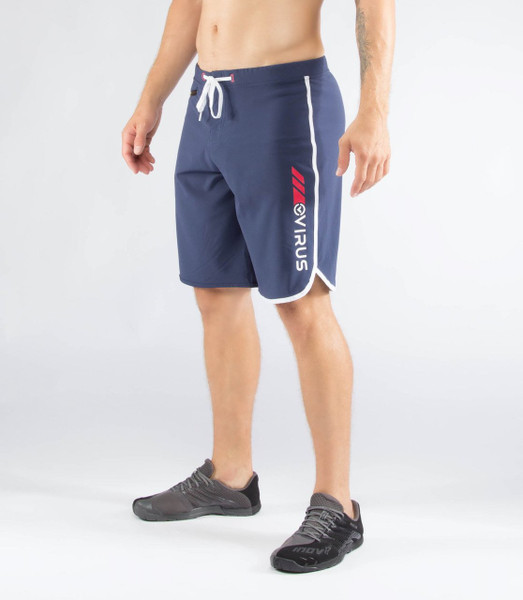 VIRUS MEN'S AIRFLEX TRAINING SHORT (ST1)- NAVY/WHITE www.battleboxuk.com